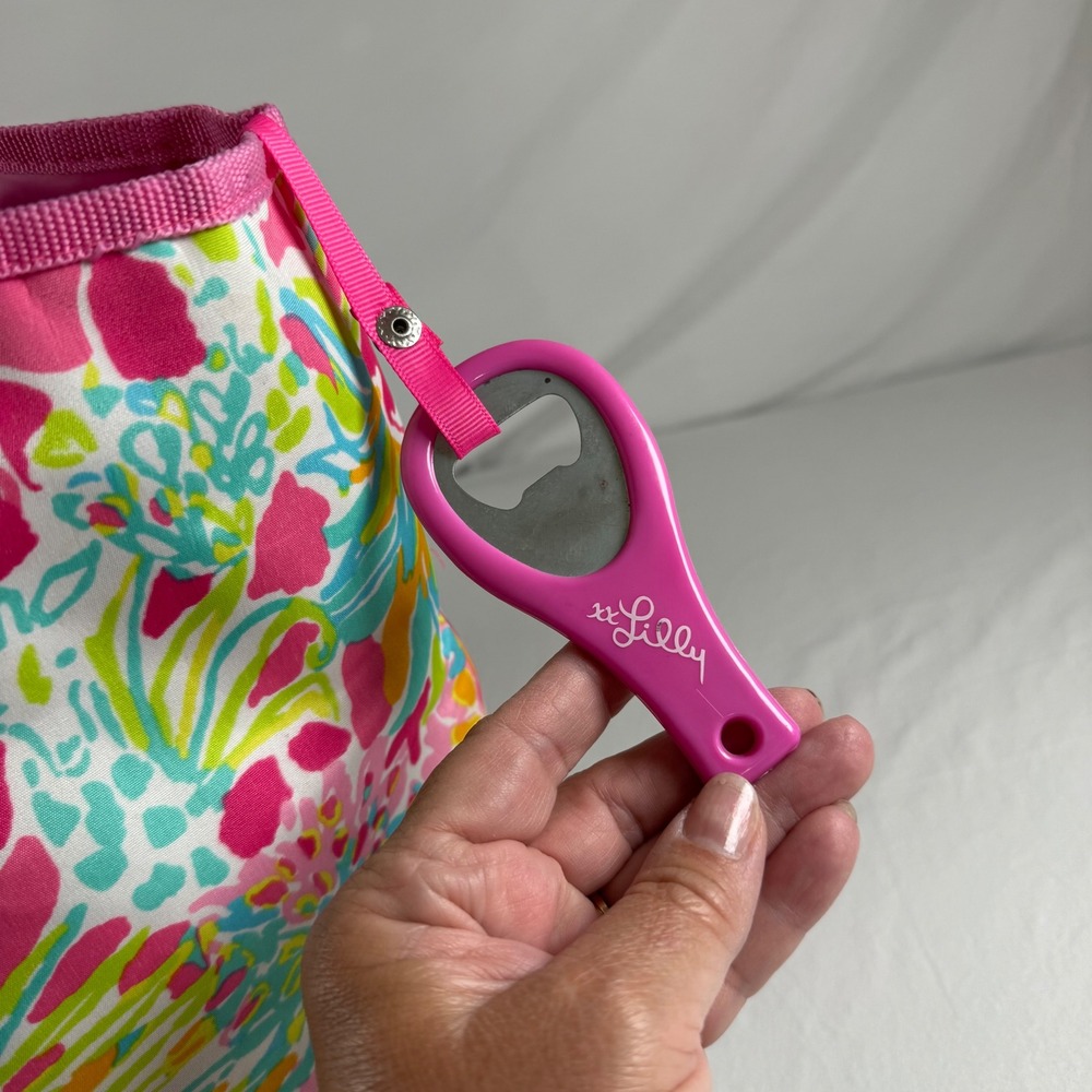 Lilly Pulitzer Multicolor Floral Print Insulated Cooler Tote Bucket Bag - Picture 7 of 12